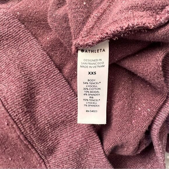 Athleta Purple Confetti Crewneck Rounded Hem Sweatshirt - Picture 7 of 10